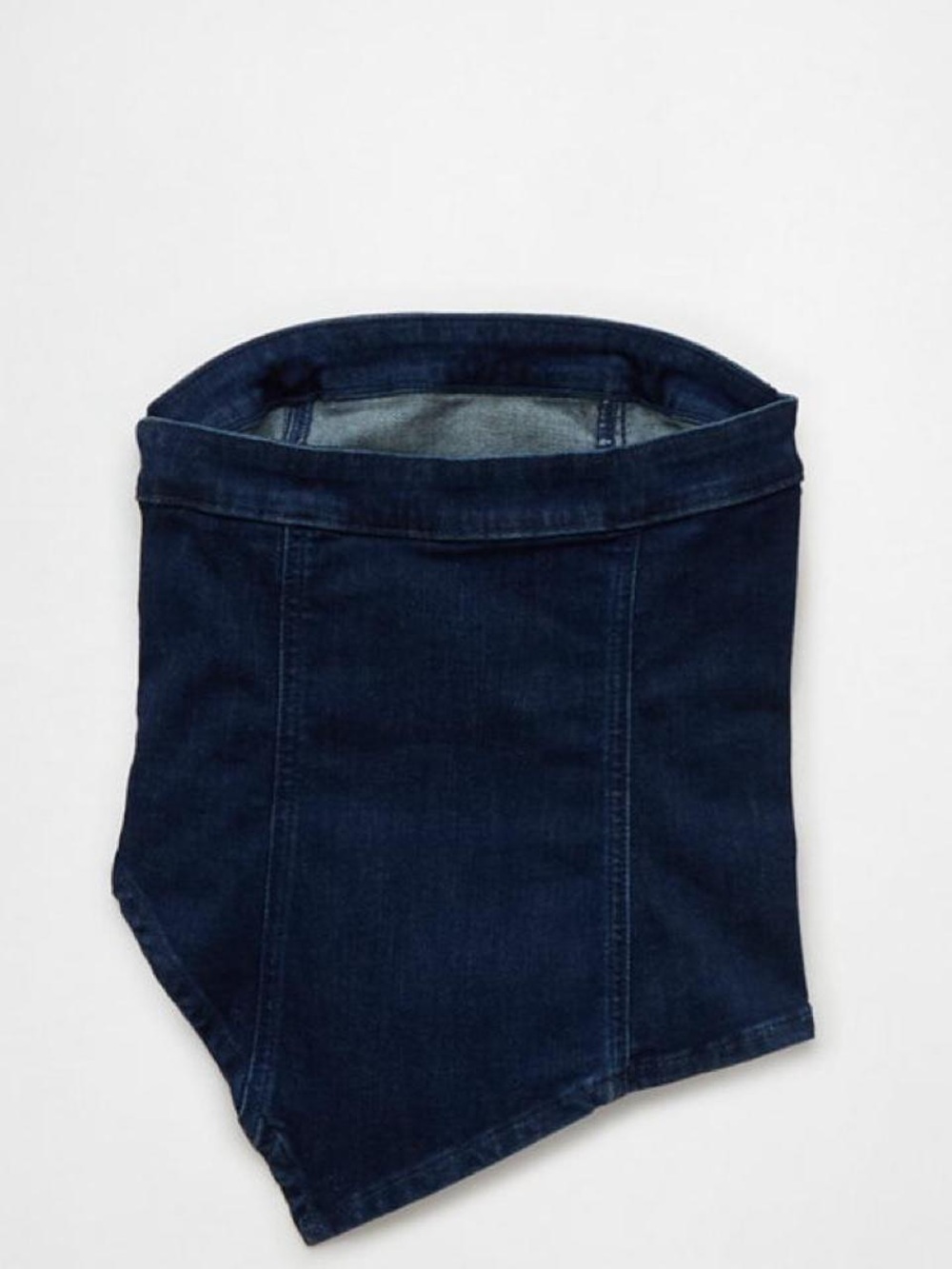 American Eagle Asymmetrical Denim Tube Top - Picture 5 of 5